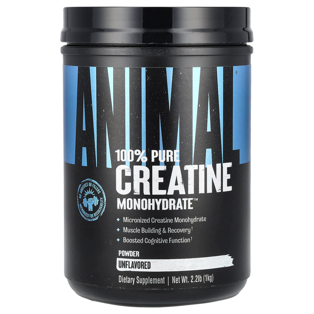 Animal, 100% чистый креатин моногидрат ™, порошок, без добавок, 1 кг (2,2 фунта)