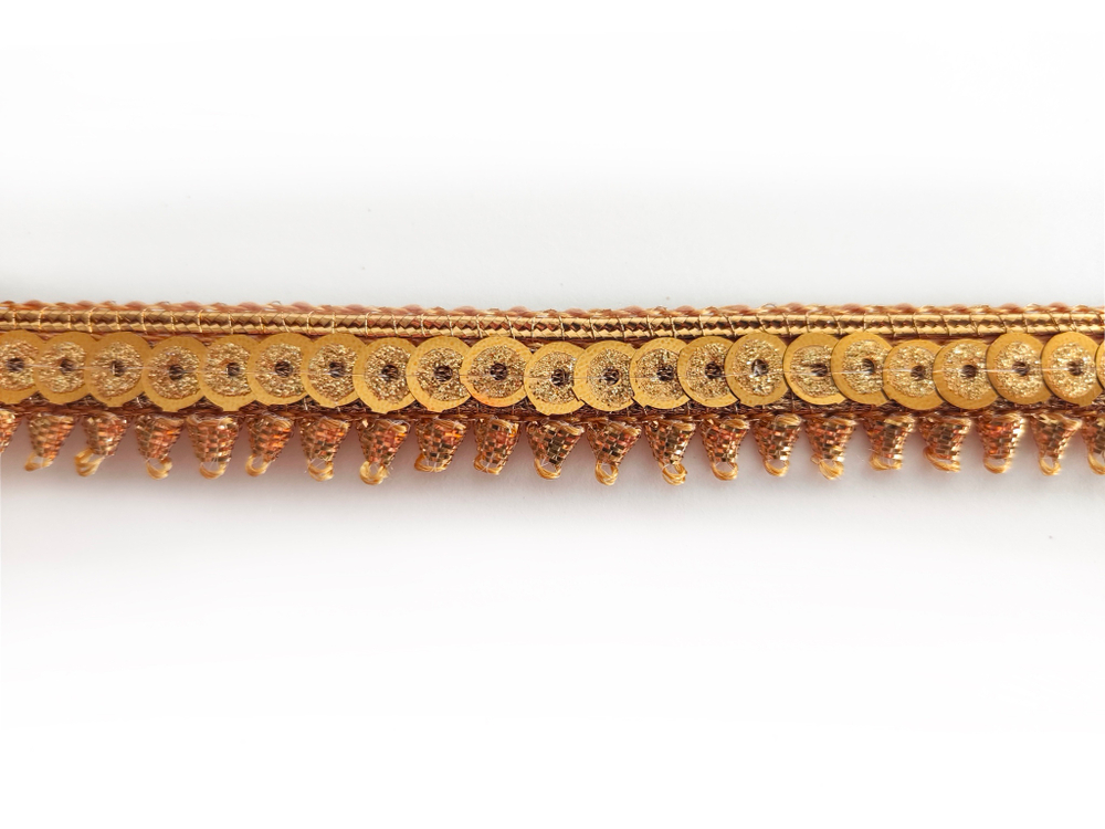 Тесьма металлизированная "Солнце" 1,5см золото