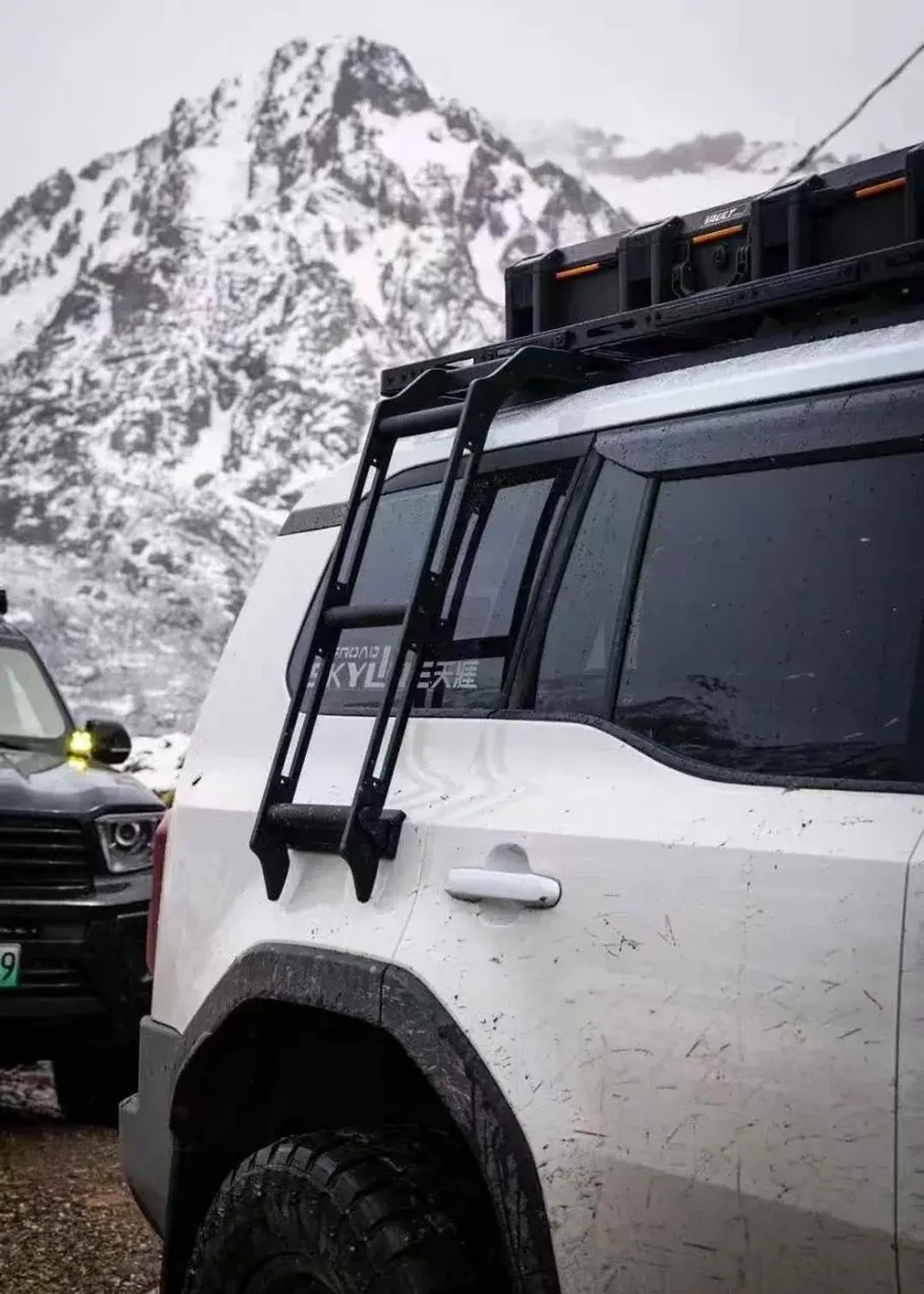 Платформа на крышу с лестницей на Toyota Land Cruiser Prado 250 LC250 Крузак Прадо ящик Маркиза багажник