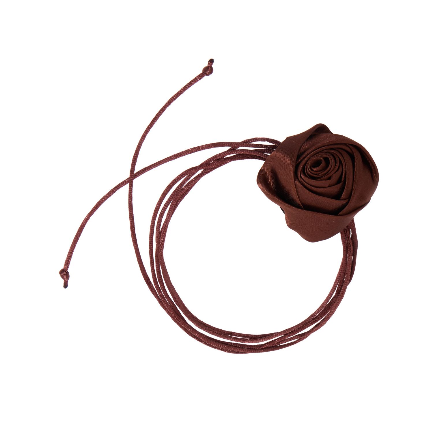 Колье Rosette Tie Necklace - Brown