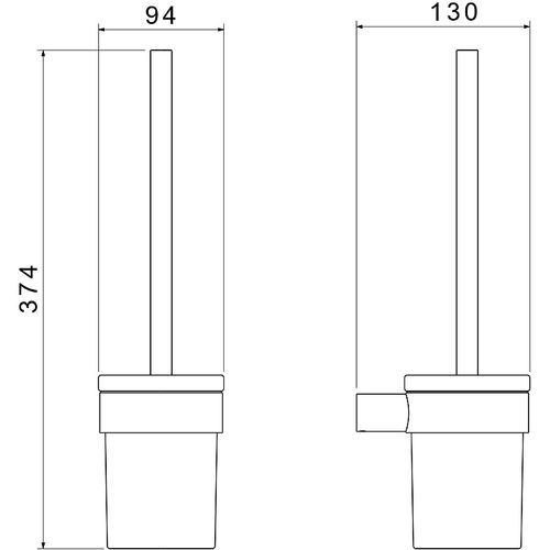 Ершик для унитаза Aquatek Лира AQ4410MB Черный матовый