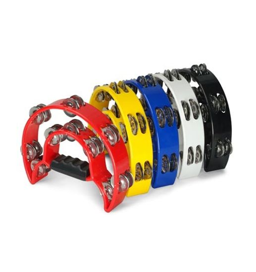 MT01 Тамбурин двойной полумесяц, пластиковый, 20 пар бубенцов, DADI