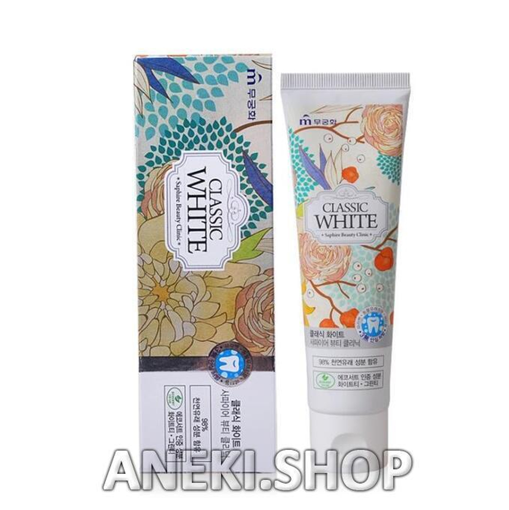 Зубная паста отбеливающая с ароматом мяты и зеленого чая 110 г Mukunghwa Saphire Beauty Clinic