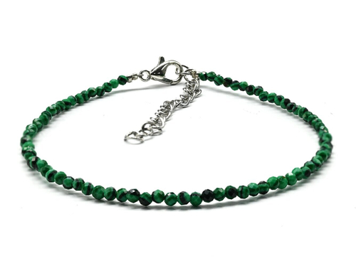 Браслет из малахита шарик гр. 2 мм, 17 см. 2590488