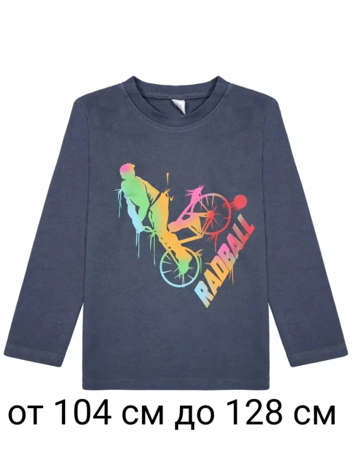 Футболка для садика и школы с длинным рукавом.1шт.мальчик