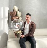 "Душевное тепло" (набор из 8 шаров + подарочный бокс с фото) №2348