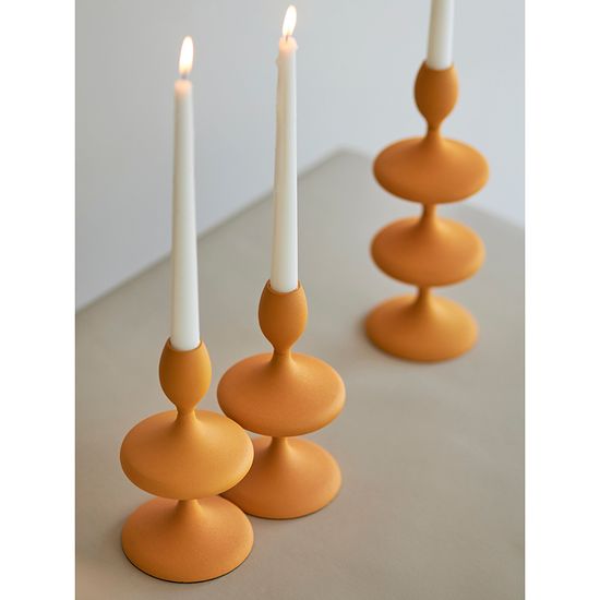 Подсвечник vivlend, 20 см, оранжевый