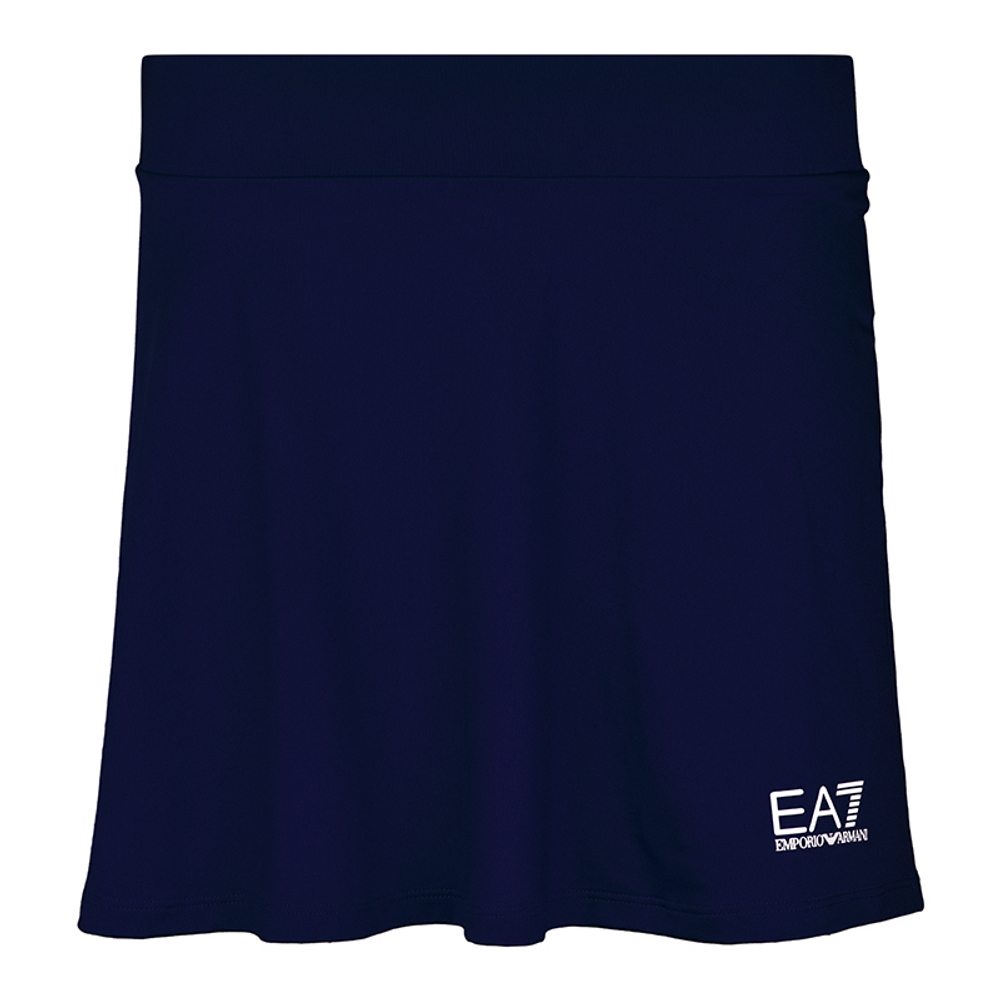 Теннисная юбка EA7 Woman Jersey Miniskirt - небесный