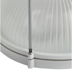 Светильник ЭРА НБП 03-100-001 Акватермо алюминий/стекло IP54 E27 max 100Вт D240 круг белый | Светильники ЖКХ РБ