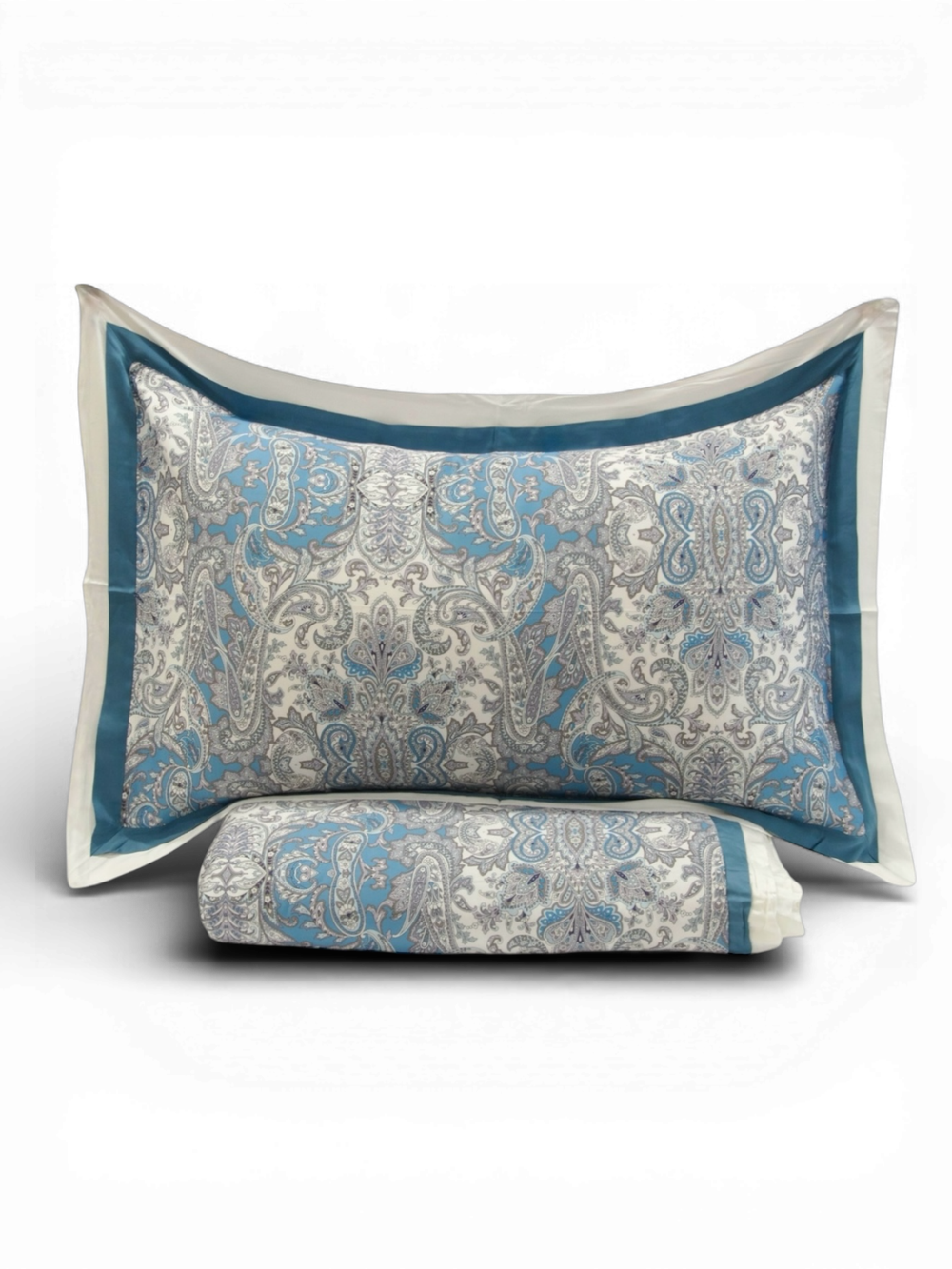 Постельное белье с одеялом из тенселя Paisley | Blue