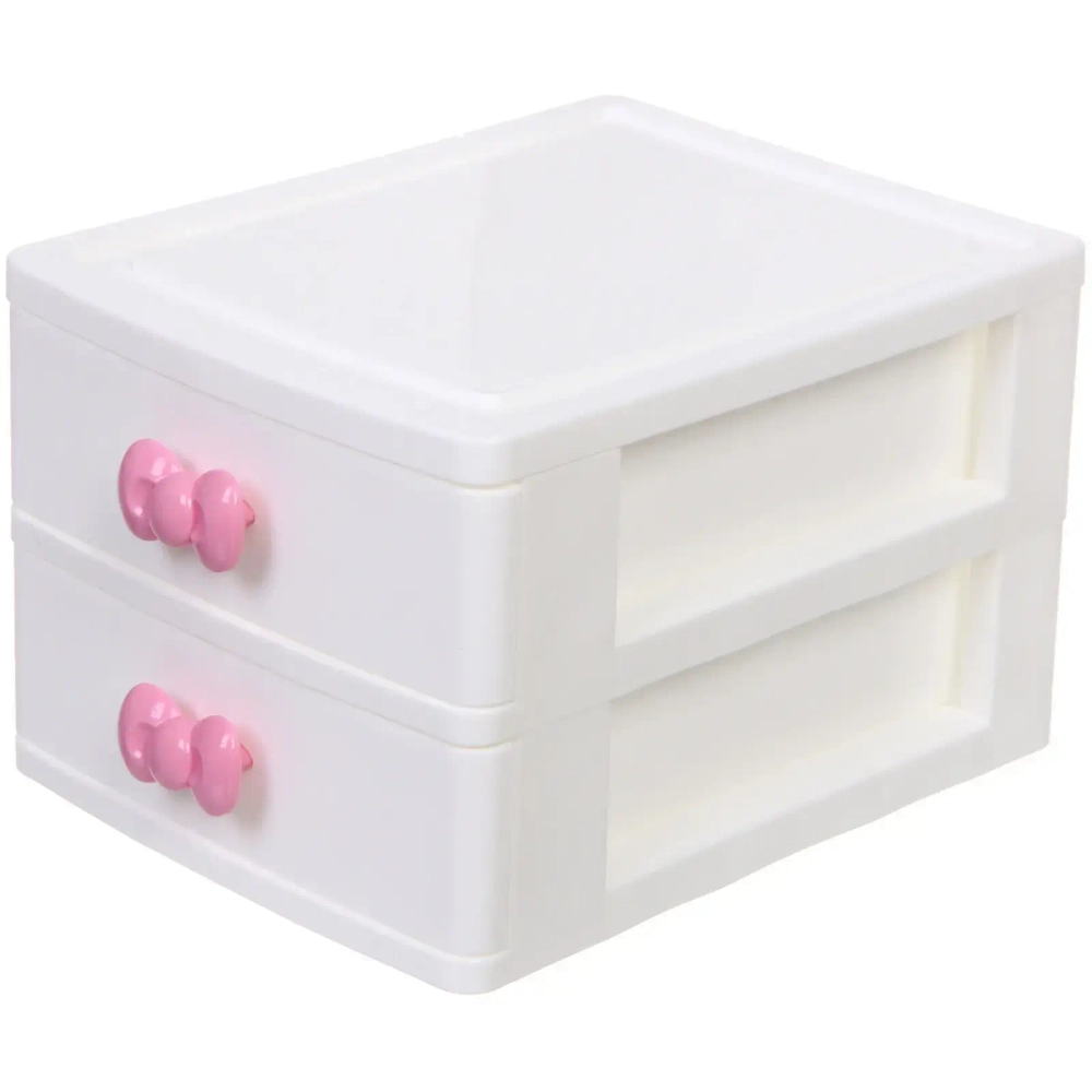 Комод малый для хранения «БАРЛАО», два отделения, цвет белый, 13*17*10,5см (пакет)