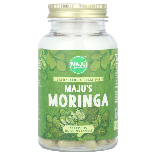 Maju Superfoods, Maju's Moringa, 90 капсул (500 мг на капсулу)