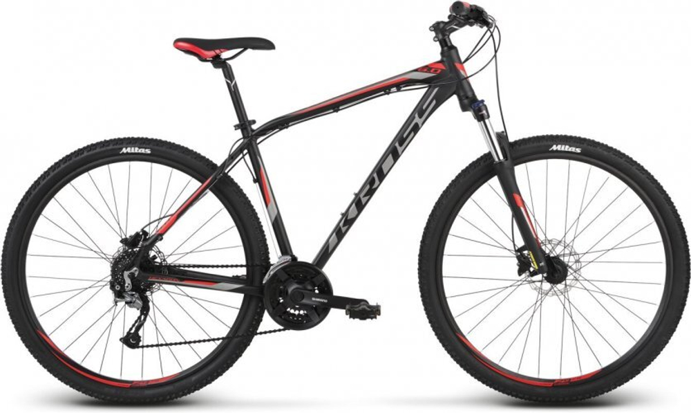 Велосипед Kross 2018 Hexagon 6.0 29 black graphite red matte L