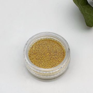 Бульонки металлические золото 0.6 мм