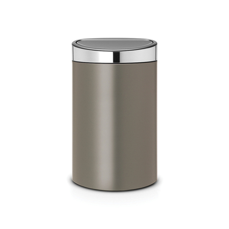 Мусорный бак Touch Bin new 40л Brabantia Платиновый, крышка стальная матовая
