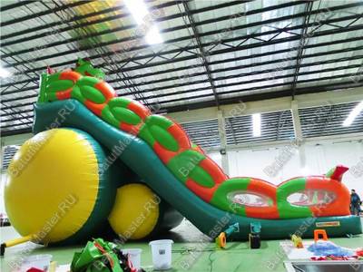Коммерческий надувной батут-горка "Дракон" 15*7*11 м
