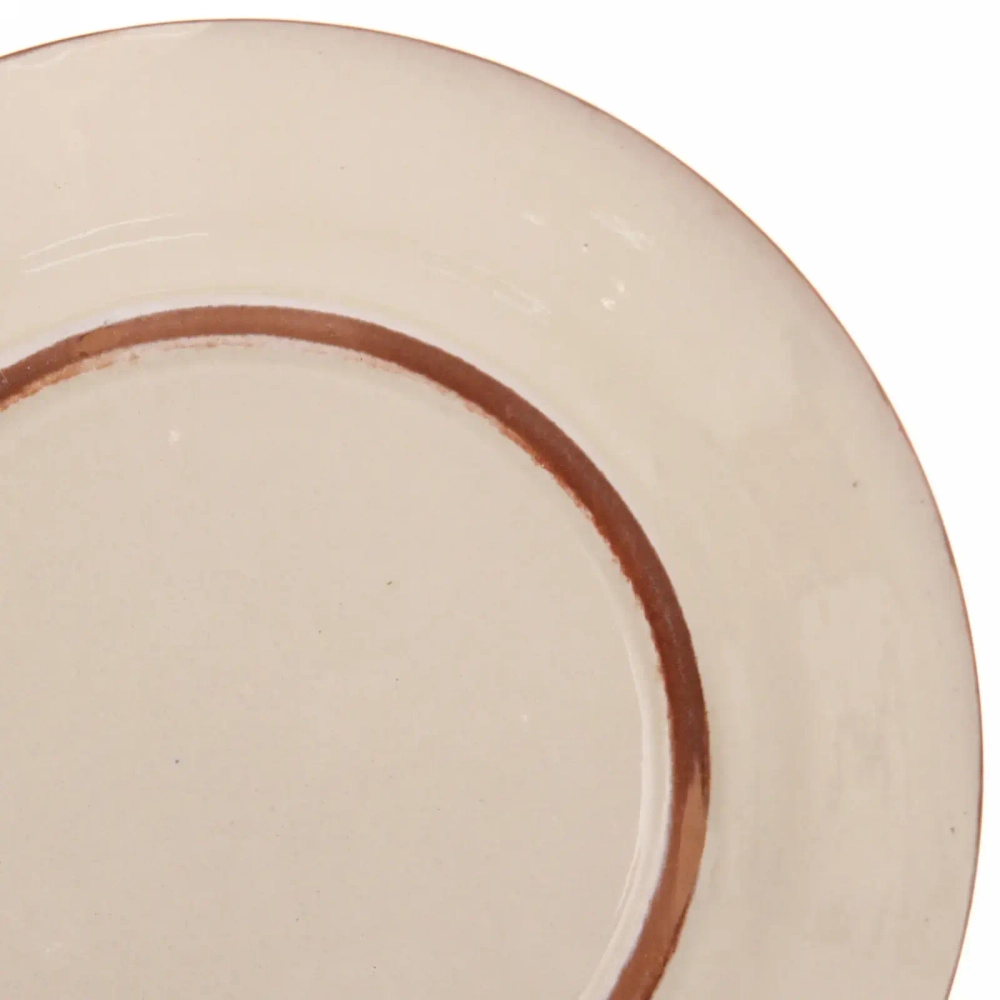 Тарелка плоская 22см оранжевая Риштанская Керамика