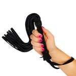 Черная кожаная плеть-флоггер 55см Bior Toys Notabu Real Leather NTB-80700