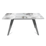 Стол раскладной Rhein (160+40+40), керамика глянцевая Calacatta