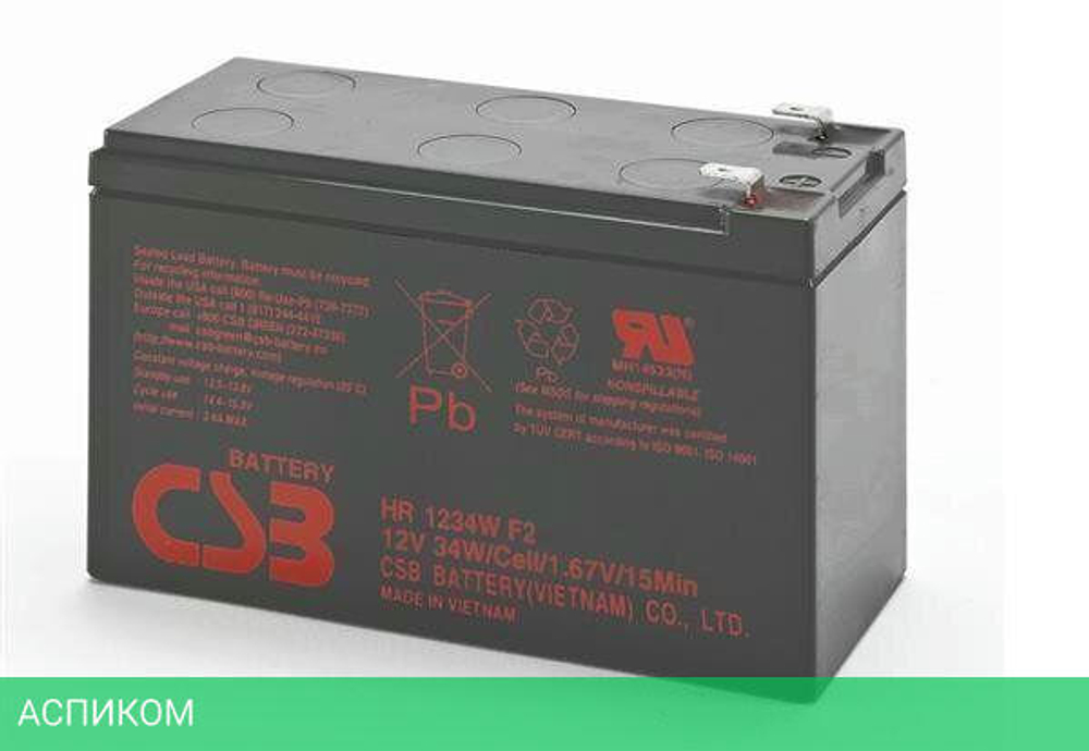 Аккумулятор для ИБП CSB HR1234W F2