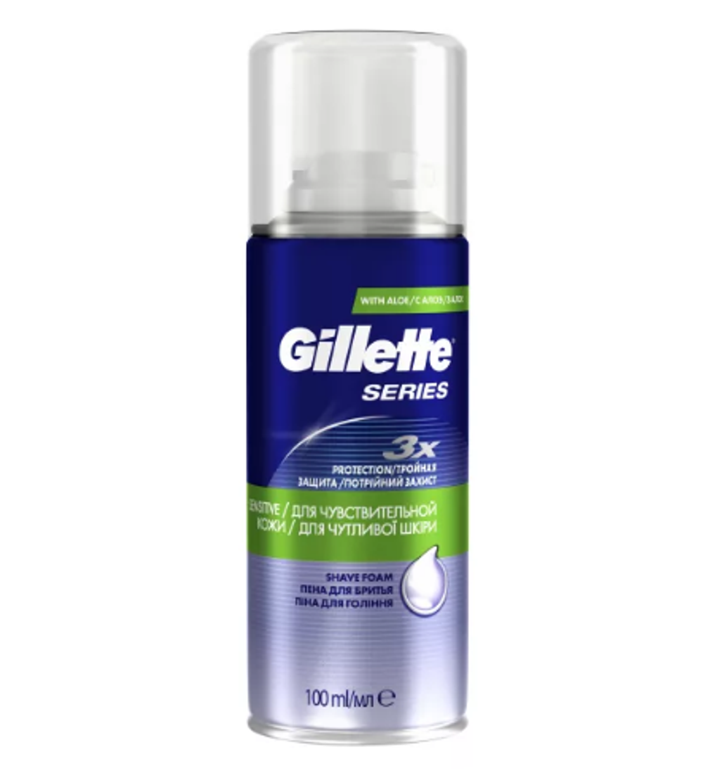 Gillette Пена для бритья Series Алоэ, для чувствительной кожи, 100 мл