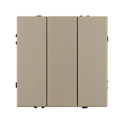 Механизм выключателя трехклавишный непроходной SWT-NOBE-MK03-SFPL-GD (230V, 10A) (Arlight, Золотой песок) 061798