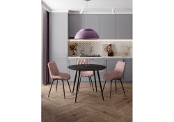 Стул на металлокаркасе Баодин Б/К розовый / черный