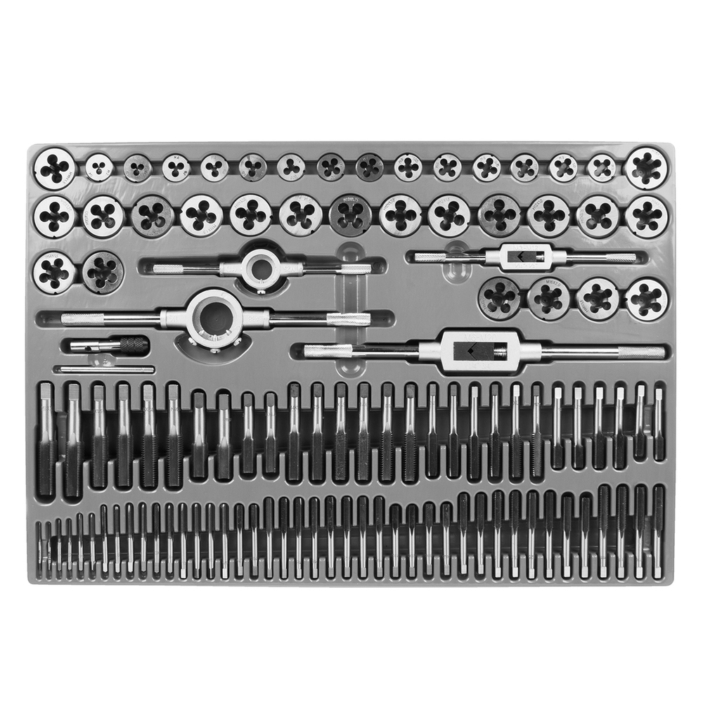 WDK-DTM3110 Набор метчиков и плашек М2-М18, 110 предметов, метрическая резьба