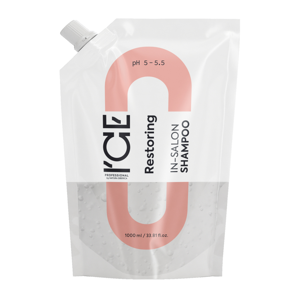 Шампунь ICE Restoring In-Salon Shampoo восстанавливающий для процедуры реконструкции волос - 1000 мл. (refill пакет)