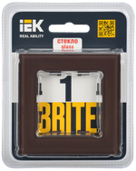 BRITE Рамка 1 -местная РУ-1-2-БрТБ стекло темная бронза IEK