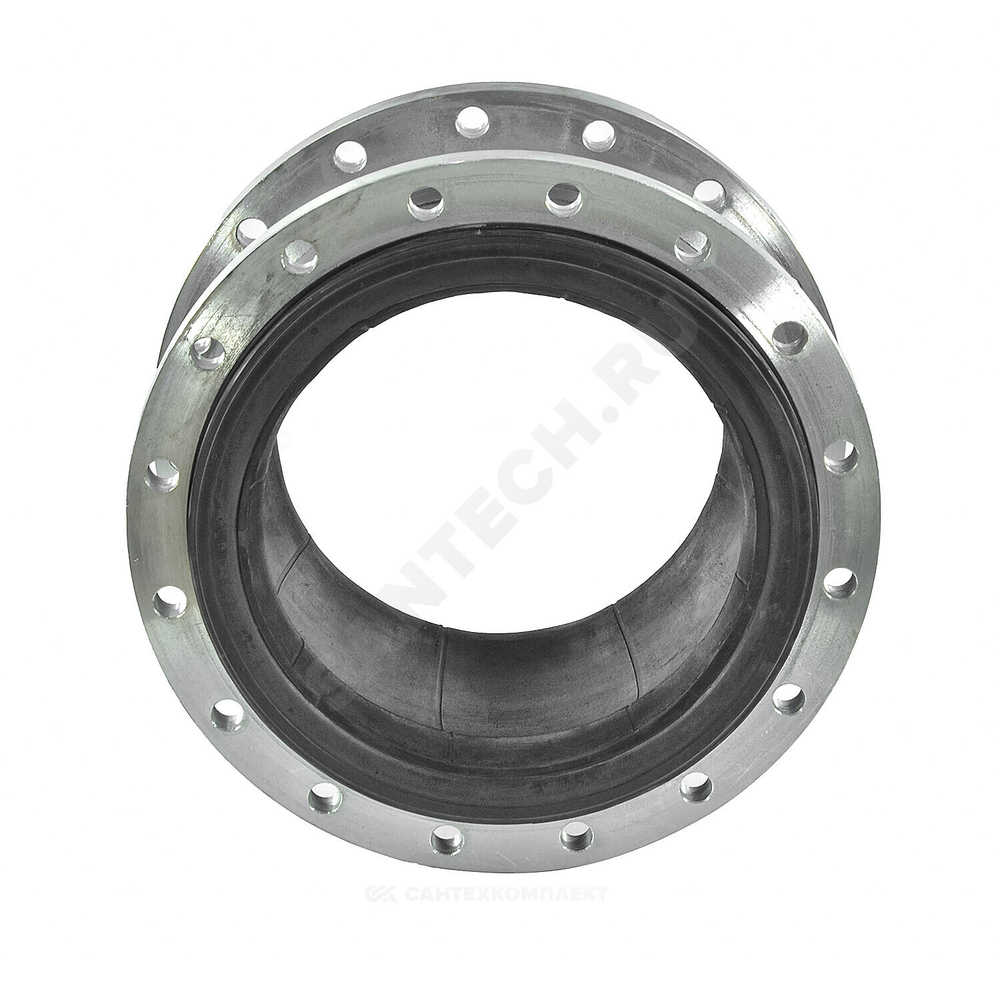 Компенсатор резиновый антивибрационный EPDM 700L Ду 350 Ру10 фл Тмакс=100С L=266мм Zetkama 700L350B00 сжатие/растяжение 25/16
