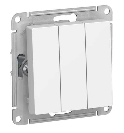Выключатель 3-кл CУ белый  Schneider б/ рамки