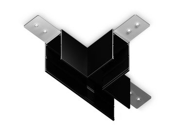 Коннектор Т-образный для накладного шинопровода GL1036 BK чёрный Magnetic 220V Ambrella