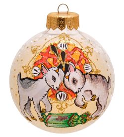 Элита НФШ-1450/1 Ел.украшение Шар «Козлята с часами» 100 мм