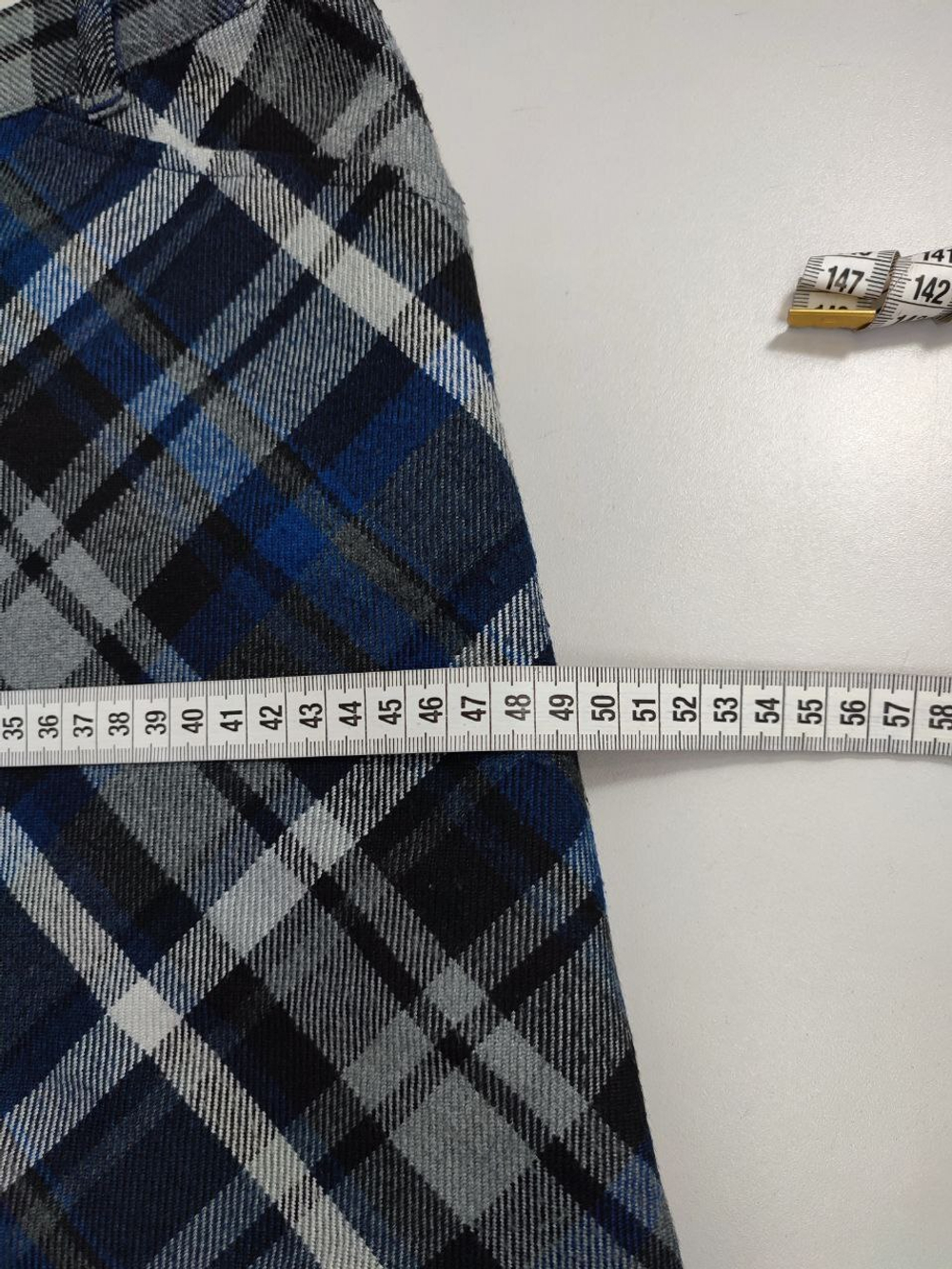 Юбка Zolla в клетку синяя 44 размер