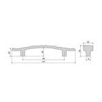 Ручка-скоба 96мм, отделка золото матовое "Милан"