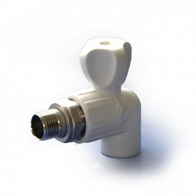 Кран радиаторный угловой Политэк 20 х 1/2*