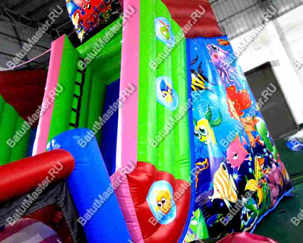 Батут-горка "Приключения рыбки" 7*5*6 м