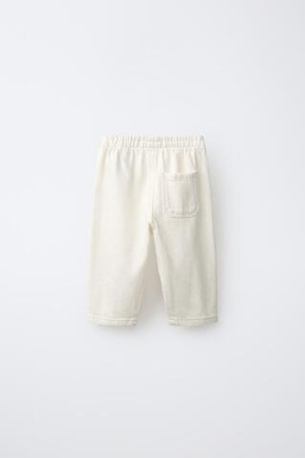 ZARA БРЮКИ BAGGY ИЗ ТВИЛА, ЭКРЮ