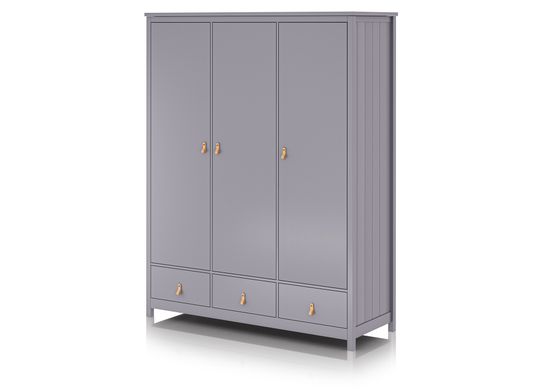 Шкаф Wood 3-х створчатый (серый)