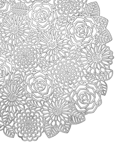 Набор салфеток подстановочных 6шт 38см Decor de table Rose серебристый