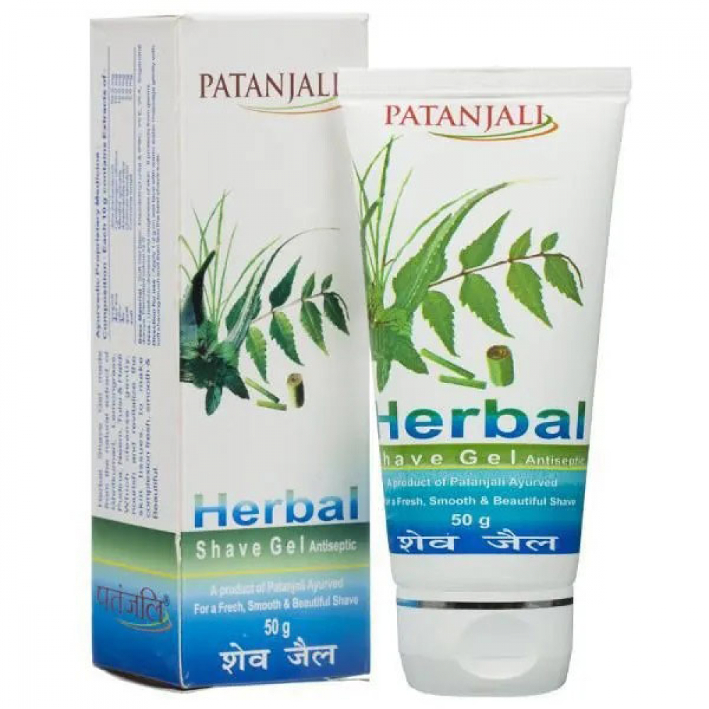 PATANJALI Herbal Shave Gel Травяной гель для бритья 50г