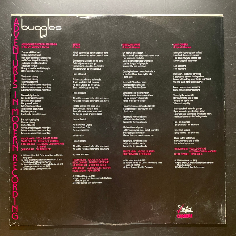 Buggles ‎– Adventures In Modern Recording (США 1981г.)