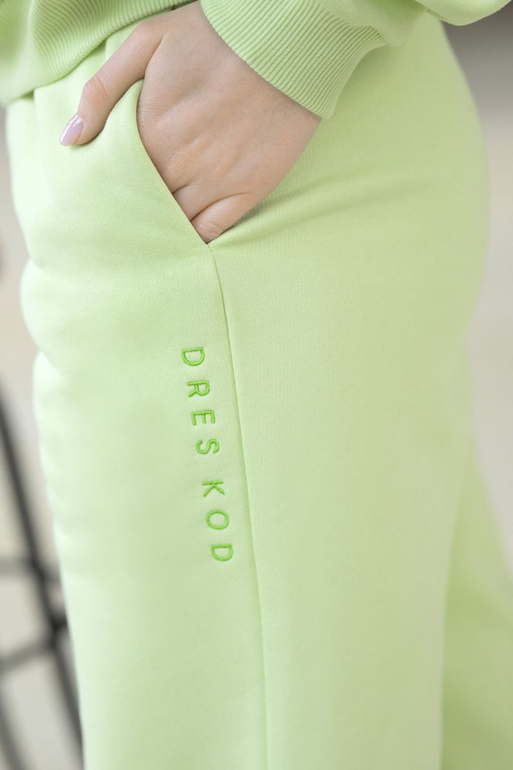 Яркие джоггеры с завышенной талией (Размер: XS) (Цвет: мятный)