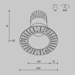 Встраиваемый светильник Technical DL120-10W-2.7K-TRS-B