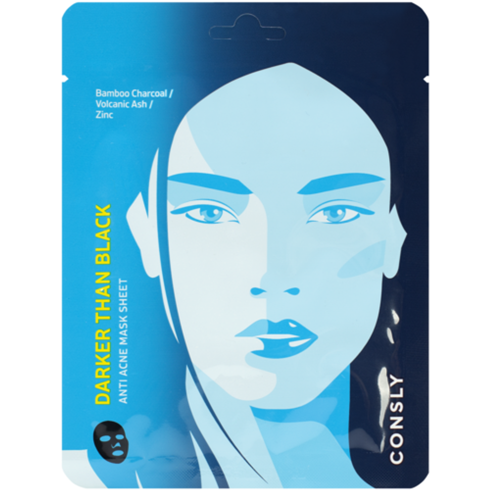 [Consly] Darker than black anti acne mask sheet - Тканевая маска для проблемной кожи