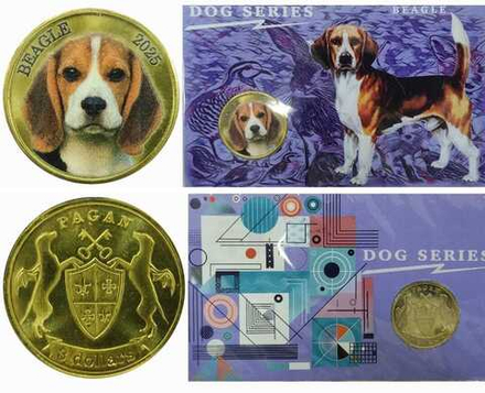 Мьянма - Паган, 3 доллара 2025 Породы собак - Бигль