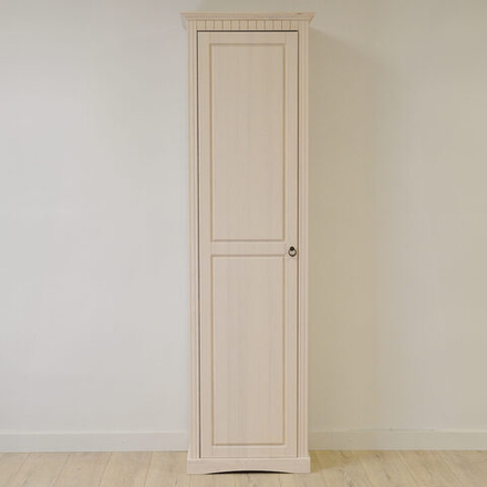 Шкаф распашной для одежды Неаполь из натурального дерева, белый