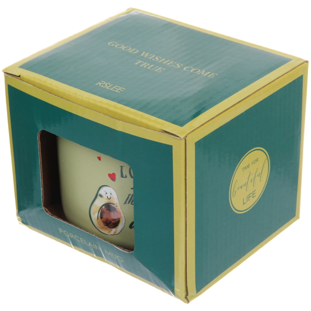 Кружка керамическая 390мл «Авокадо» в подарочной коробке