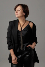 Колье-галстук, венецианский бисер, оттенок раухтопаз